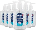 Germ-X Advanced Hand Sanitizer, Gel clair sans séchage hydratant, formule instantanée et sans rinçage, retour à l'école fournitures College, bouteille de pompe, 8 Fl Oz (paquet de 6)
