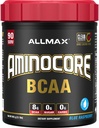 ALLMAX Nutrition AMINOCORE BCAA, Blue Raspberry - 945 g Powder - 8.18 Grams of Branched Chain Amin Acids Per Serving - with B Vitamins - No Fillers or Non-BCAA Aminos - Sugar Free - 90 Servings