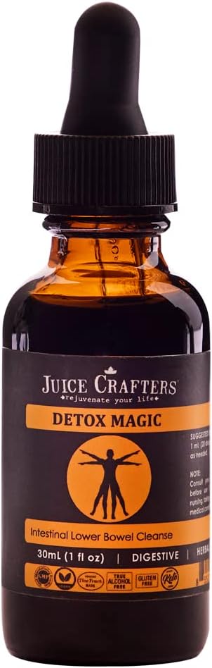 Juice Crafters Black Walnut Hull Tincture Drop (1 Fl Oz.) - Intestinal Lower Bowel Aid - Intestinal Cleanse - Herbal Cleanse Blend w/Black Walnut Hulls, Wormwood