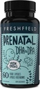 Freshfield Prenatal Vegan Omega 3 DHA: Durable, sans carrageenan, testé par une tierce partie, bouteille compostable, neutre de carbone. Soutient le coeur, le cerveau, la santé articulaire