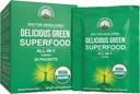 Peak Performance Bio Greens Superfood Powder Packets de voyage à usage unique. Meilleure dégustation de jus vert biologique Super Food avec 25+ Tous les ingrédients naturels pour Max Energy. (20 Pack)