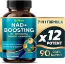 GrMed NAD + Boosting 16 550mg- x12 Puissance avec NR + Resvératrol Turmeric + Quercetin - Énergie cellulaire, réparation cellulaire, vieillissement en santé - États-Unis Fabriqué et testé (90 Nombre (paquet de 1))