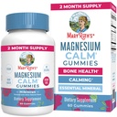 MaryRuth Organics Calm Magnésium Citrate Gummies de 2 mois Supply de sucre gratuit de supplément de magnésium pour les adultes de stress de stress de la santé des os de Vegan de 60 comtes
