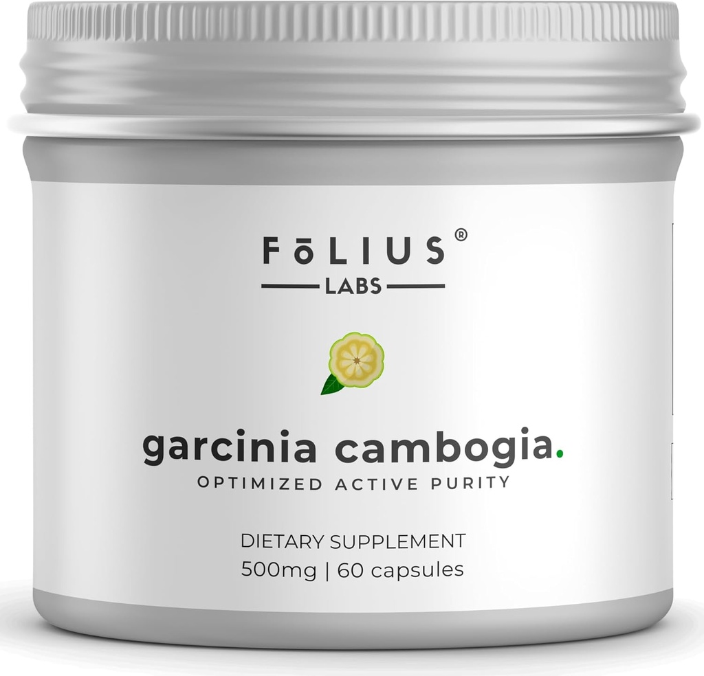 Supplément d'extrait de Cambogia de Garcinia pur 500mg - Extrait 100% naturel de HCA concentré à 60% - Soutient une digestion et un métabolisme sains - 60 Capsules