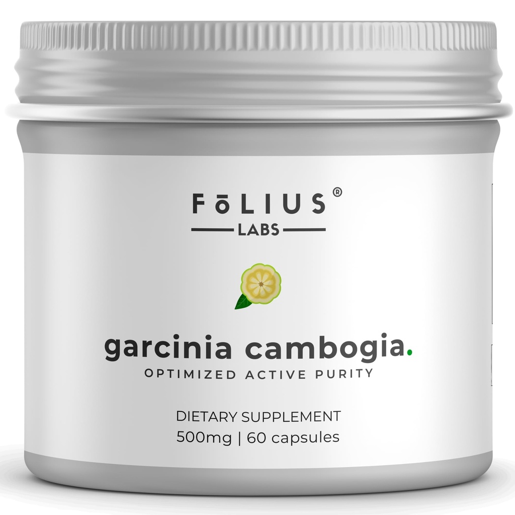 Supplément d'extrait de Cambogia de Garcinia pur 500mg - Extrait 100% naturel de HCA concentré à 60% - Soutient une digestion et un métabolisme sains - 60 Capsules