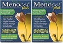 Wellgenix Menocet Plus Soutien à la ménopause - Supplément à la ménopause tout-en-un - Soins quotidiens aux femmes - Flashs chauds, Sueurs nocturnes, Swings d'humeur et irritabilité - 30 comprimés (paquet de 2)