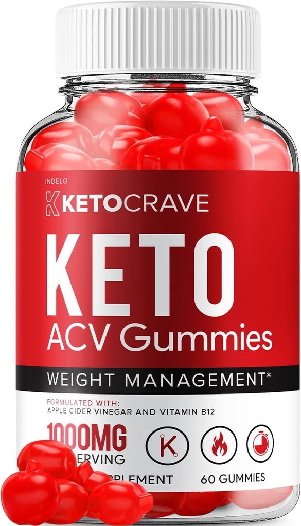 Crave Keto ACV Gummies - Formule avancée Crave Keto Plus ACV Gestion du poids Gummies Apple Cider Vinegar Crave ACV Gummies Dietary Supplément Avis Hommes Femmes (60 Gummies)
