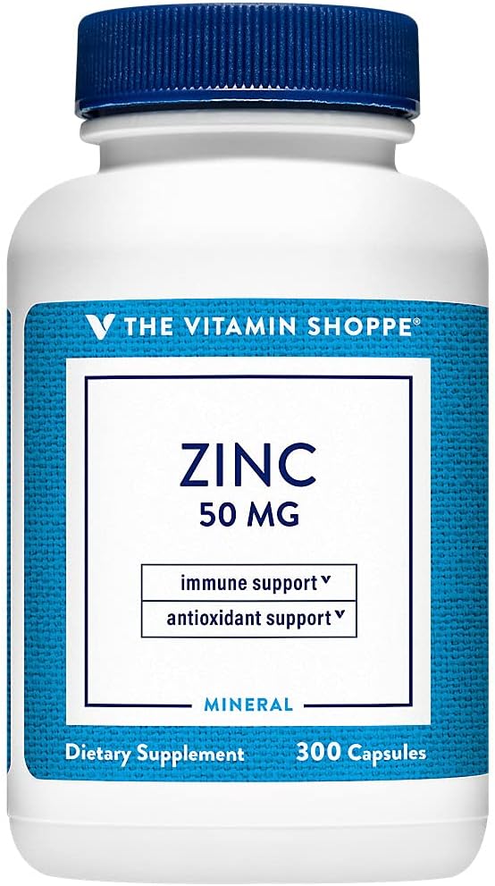 La vitamine Shoppe Zinc 50mg par portion (300 capsules)