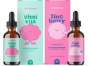 JoySpring Daily Multivitamine & ZincBerry Bundle , Vitamines pour enfants naturellement, non-OGM, formule liquide non alcoholique, Immunity Health Support , Suppléments végétaliens et végétariens