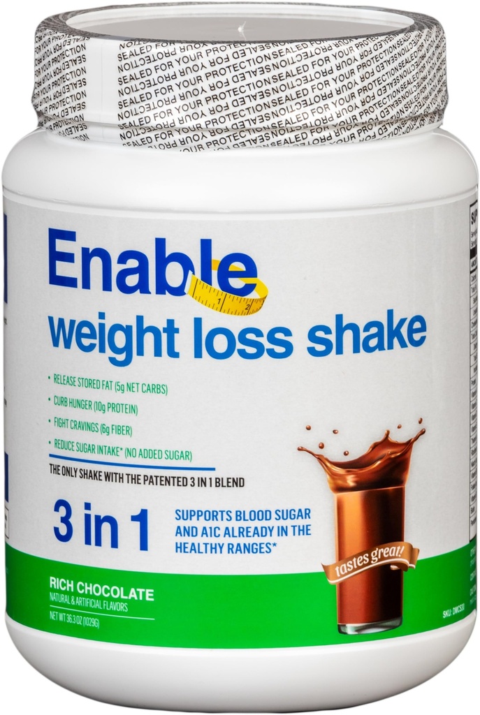Activer la perte de poids Shake - Riche saveur de chocolat pour le repas délicieux et nutritif de remplacement, 2lb 11oz