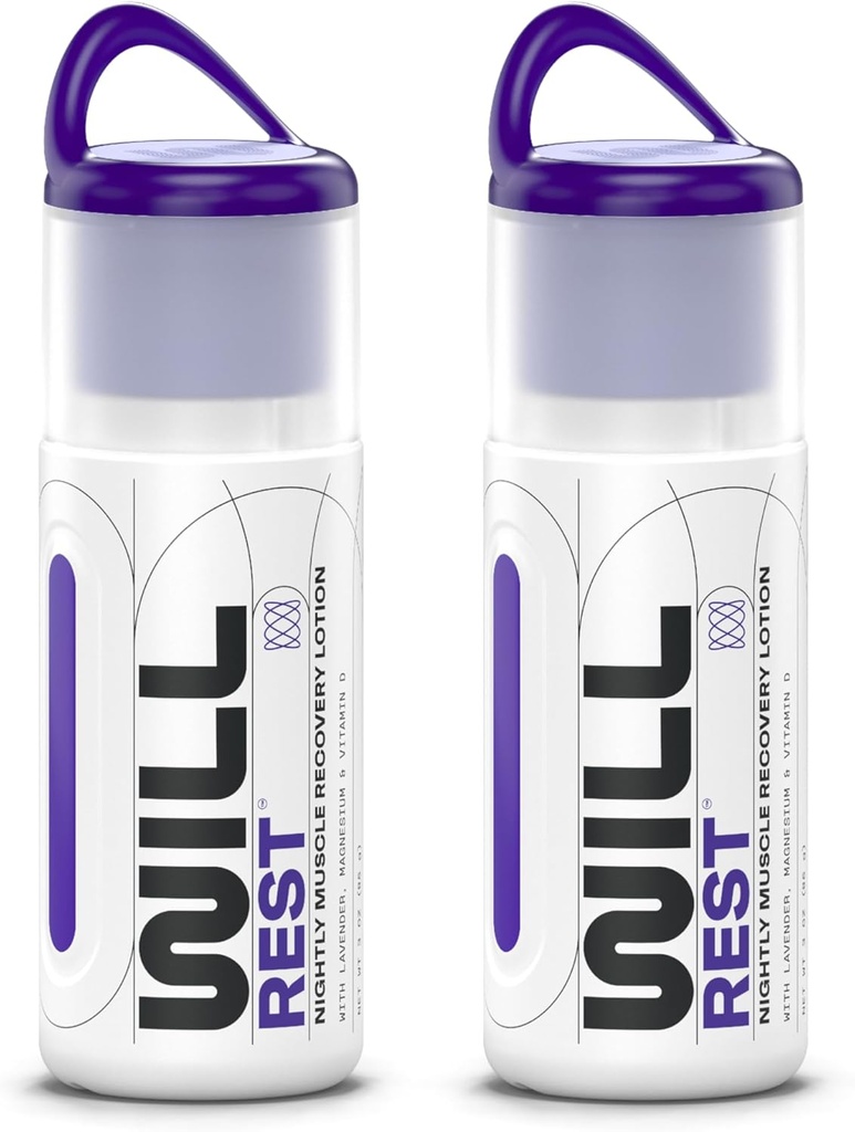 Lotion de magnésium pour le sommeil I Crème de magnésium topique nocturne pour la relaxation I Lotion de vitamine D et de lavande pour mieux dormir et soulager I 3 Fl oz (2 Pack)