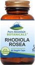 Pure Mountain Botanicals Supplément Rhodiola Rosea - 60 gélules végétales casher avec 250mg Extrait de racine Rhodiola