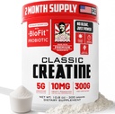Old School Labs Micronized Creatine Monohydrate with No Bloat BioFitTM Probiotic - Poudre post-récupération pour la force et la performance - 60 portions non aromatisées