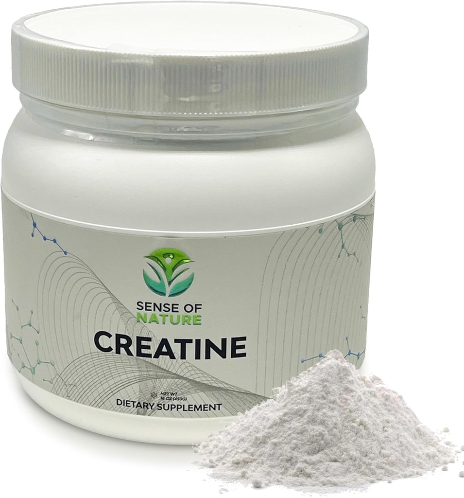Poudre monohydratée de créatine 90 portions - 5g (5000mg) de poudre de créatine micronisée par portion, préparation de la créatine, créatine pour la construction musculaire, monohydrate de créatine 450g(1,0lbs)