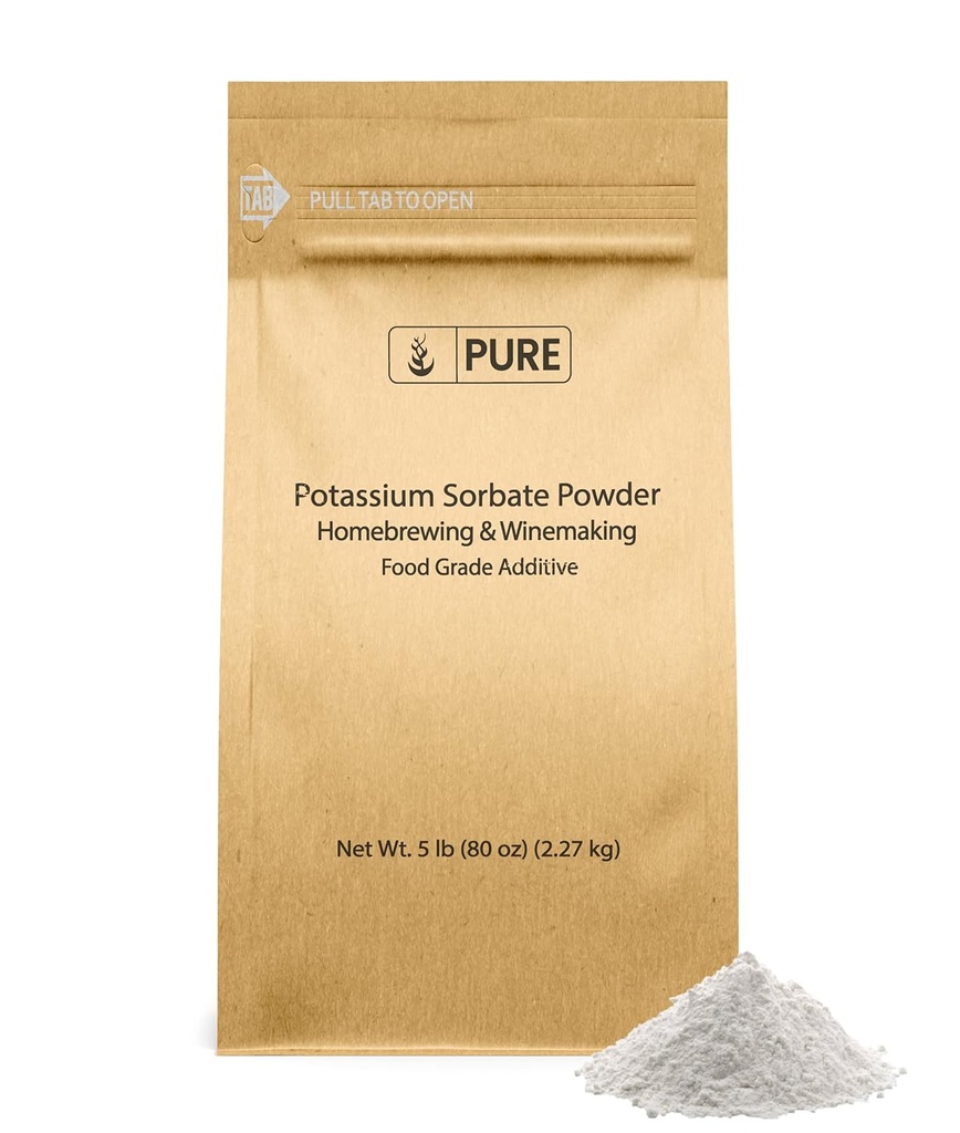 Ingrédients originaux purs sorbate de potassium (5 lb) Chocolat et vinification, additifs alimentaires et conservateurs