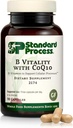Vitalité standard du procédé B avec Coq10 - Supplément santé cellulaire avec biotine, vitamine B12 et folate - végétalien, sans gluten et non-laiteux - 90 capsules (30 portions)