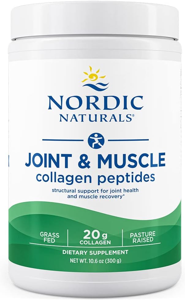 Nordic Naturals Joint & Muscle Collagen Peptides, Non aromatisé - 10.6 Ounces - Supplément de collagène pour la santé de la peau et la mobilité articulaire - 15 portions