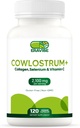 Colostrum Supplement 4 in 1, Collagen, Selenium & Vitamin C - 2100mg for Immune System & Skin Support - 120 Vegan Capsules, Gluten-Free