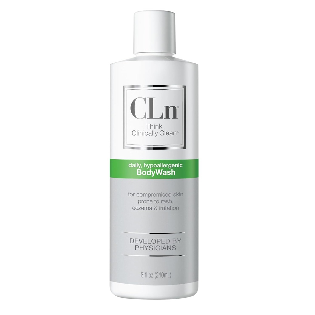 CLn® BodyWash –Non-Drying Body Wash, For Compromised Skin Prone to Eczema, Dermatitis, Rash & Hidradenitis Suppurativa, Fragrance-Free & Paraben-Free, 8 fl oz.