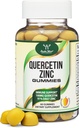 Gummies Quercetin avec Zinc (100mg de Quercetin et 91% de Zinc quotidien par portion) 60 Gummes de soutien à l'immuno-mango pour adultes et enfants (sans OGM et sans gluten) par Double Wood