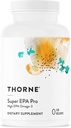 THORNE - Super EPA Pro - supplément d'huile de poisson Omega-3 - favorise le soutien des lipides sanguins* - 1300mg EPA et 200mg DHA - 120 gelcaps - 60 portions