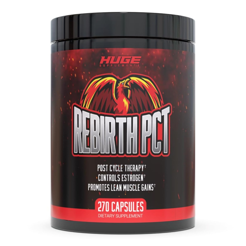 Supplément PCT à la renaissance pour les hommes, formule de thérapie post-cycle la plus empilée et la plus complète - Ingrédients scientifiques et dosages optimaux, récupération et maintien des gains de votre cycle (270 capsules)