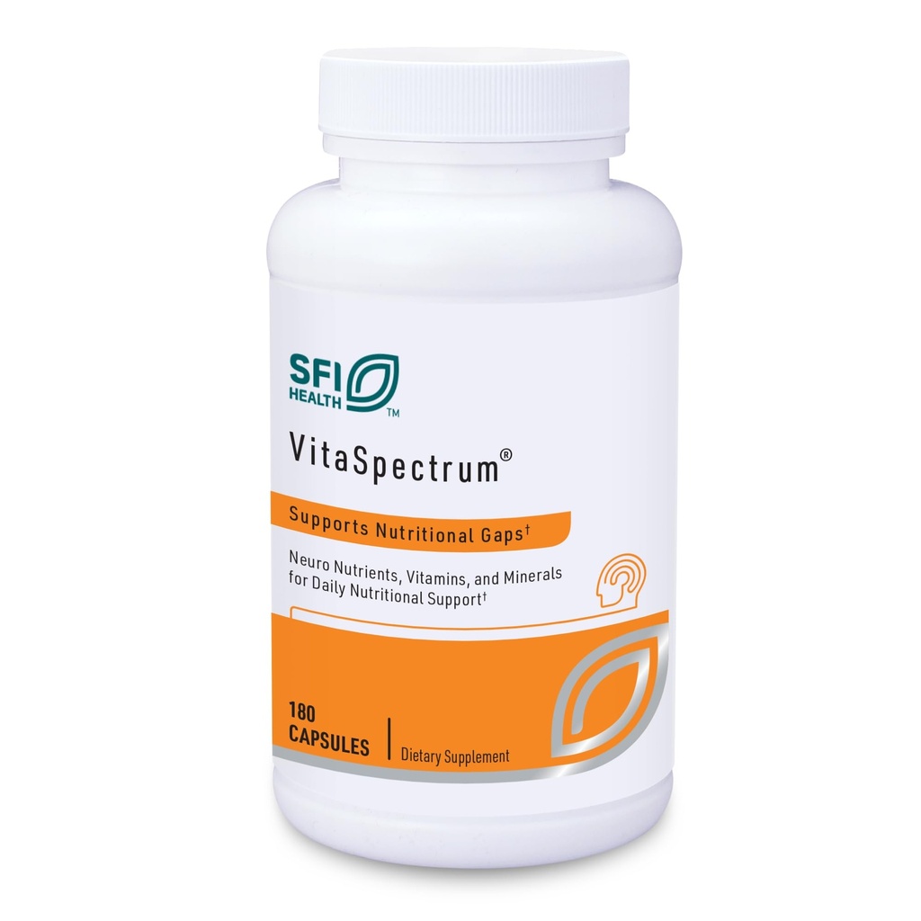 Klaire Labs SFI Health VitaSpectrum Capsules - Multivitamine pour enfants avec 28 nutriments essentiels incluant le folate, B12, B6, Antioxydants, Vitamine E & D3 - Pas de cuivre ou de fer, sans gluten (180ct)