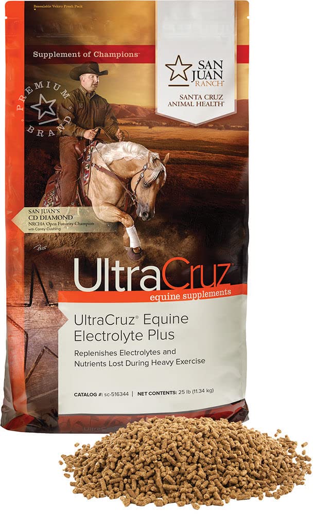 Supplément UltraCruz Equin Electrolyte Plus pour Chevaux, 25 lb, Pellet (93 jours d'approvisionnement),sc-516344