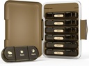 Organisateur hebdomadaire de pilules 3X par jour, 7 jours Pill Box 3 Times, Portable for Travel Pill Case for Pills/Vitamine/Pish Oil/Medication/Supplements (3x7 Brown)