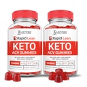 (2 Pack) Lean rapide Keto ACV Gummies Formule avancée 1000MG Lean rapide Keto Gummies vinaigre de cidre de pomme formulé avec jus de betterave grenade poudre B12 Vegan non OGM 120 Gummys
