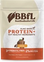 BBfL à base de protéines – 21g Protéine végétalienne, Cocoa + vinaigre de cidre de pomme, Prébiotiques, enzymes digestives, soutient la santé Gut – All-in-One Shake pour les femmes et les hommes (15 portions, crème de cacao)