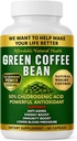 Heaven's Gate Green Coffee Bean Extract, 100% Pure Green Coffee Bean Capsules, 50% d'acide chlorogène, 10 000 mg, 60 Capsules, 2 mois d'approvisionnement, sans OGM et sans gluten, supplément à base de plantes traditionnelles