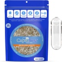 Capsuline Taille 00 Capsules de gélatine vides séparées, claires - 1000 Count.