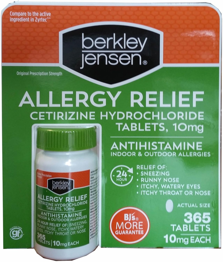 Berkley Jensen Allergie Relief, 365 ct.
