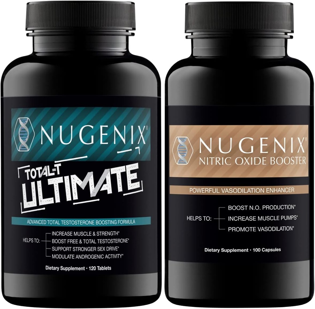 Nugenix Total-T Ultimate Testostérone Booster pour les hommes et Nitric Oxide Booster pour les hommes