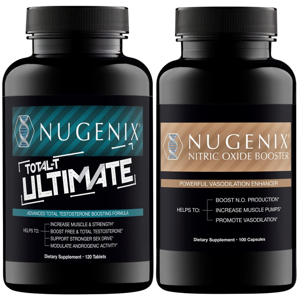 Nugenix Total-T Ultimate Testostérone Booster pour les hommes et Nitric Oxide Booster pour les hommes