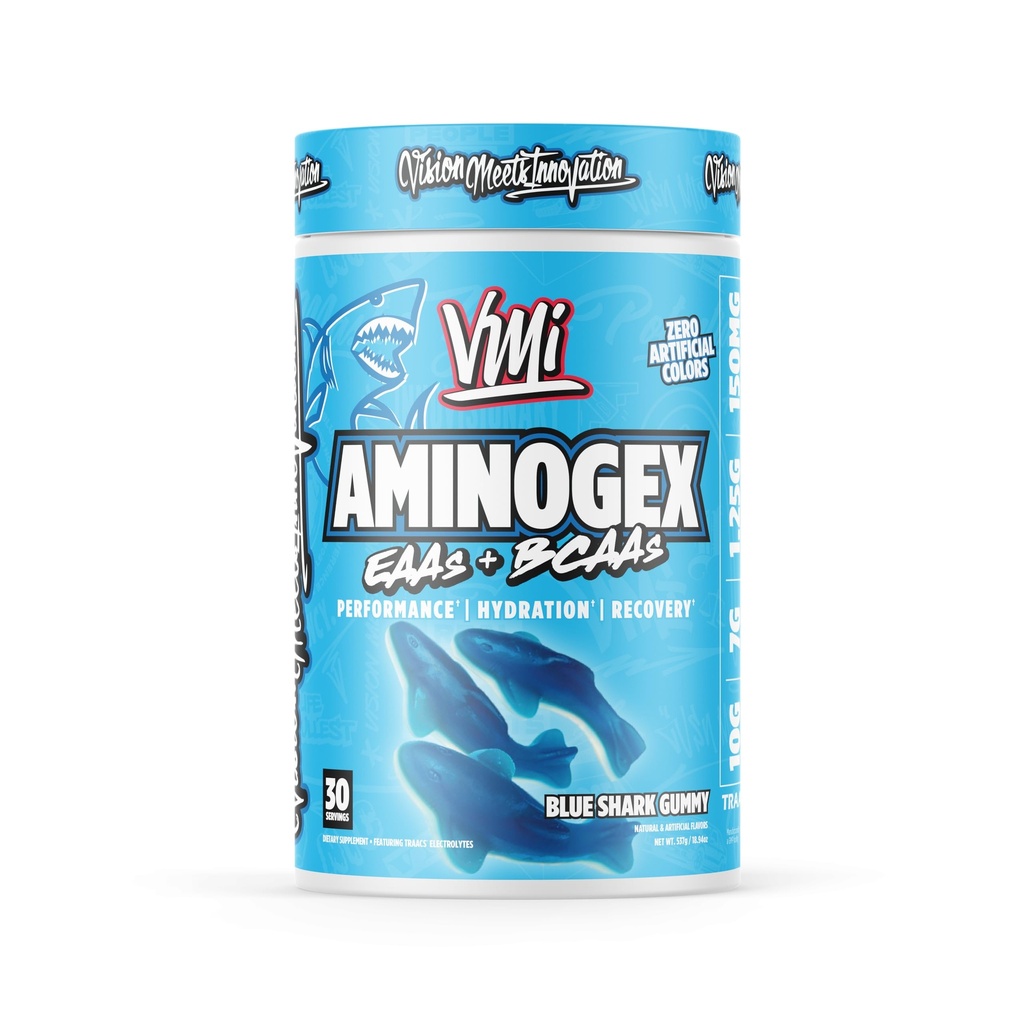 VMI Sports Aminogex Ultra.AEA + BCAA Poudre.Acide amino + boisson de récupération d'hydratation avec électrolytes, bétaïne et glutamine.