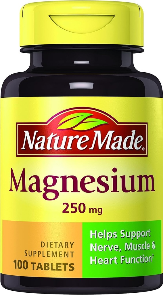 Magnésium naturel 250mg, 100 comprimés (paquet de 6)