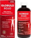 Globulo Rojo Iron Supplement - Liquid Dietary Supplement with High Potency Iron & B Vitamins (Vegan) (16 Fl Oz (Pack of 1))