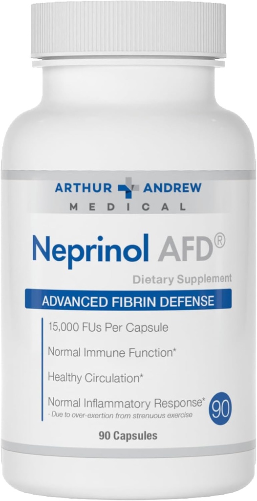 Arthur Andrew Medical, Neprinol AFD, Mélange multienzyme avec Serrapeptase et Nattokinase, 90 Compte (paquet de 1)