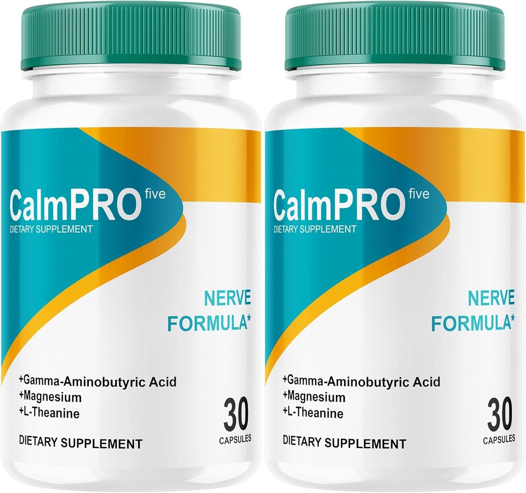 (2 Pack) Calm Pro 5, Calm Pro 5 Capsules, Calm Pro 5 pilules supplémentaires, Calm Pro 5 Formule avancée - Toutes les capsules naturelles, Calm Pro 5 Commentaires, 2 Bouteille