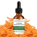 MagMushroom Cordyceps Extrait de champignons Teinture liquide, Supplément quotidien, Double extrait pour la puissance maximale, 2 Fl. oz., 60 Daily