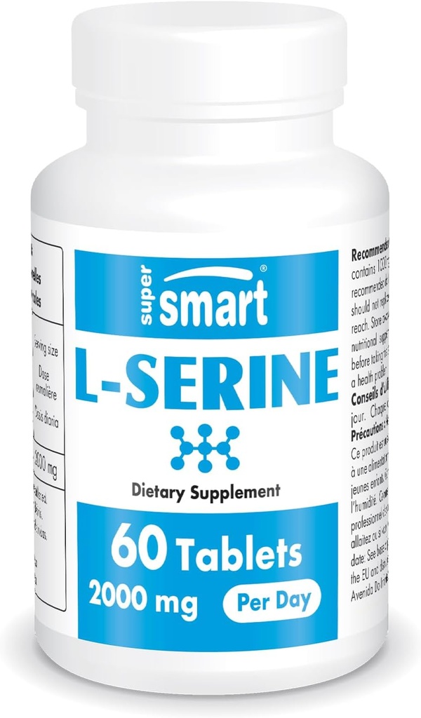Supersmart - Supplément L-Serine 2000mg par jour (Facile à prendre) - Supplément Acides Amino