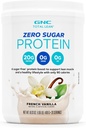 GNC Total Lean Zéro poudre de protéines de sucre, 20g, Pas de sucre, Pas de gras, 90 calories, Vanille française, 20 portions