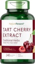 Extrait de cerise de tart 12000mg, 240 capsules, formule sans OGM et sans gluten, supplément à base de plantes