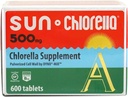 Sun Chlorella Twice Comme Nice Bundle 2ct 500mg Corps entier Wellness Green Algae Superfood Supplément 600 comprimés Plus poudre vert Algae Superfood Supplément 10x6g Packets