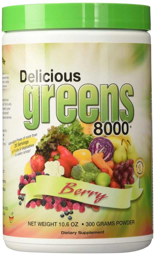 Verts Monde Delicious Verts 8000 Berry - 10,6 oz