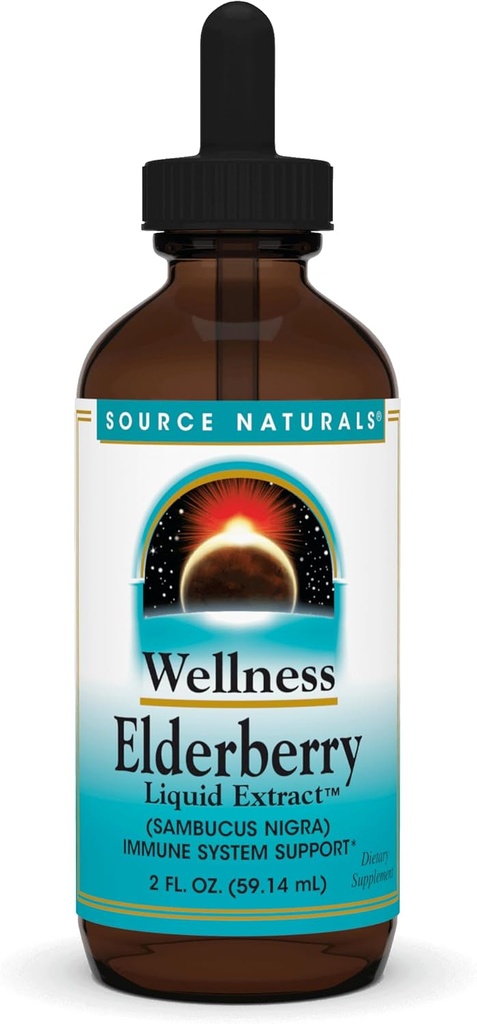 Source Naturals Wellness Elderberry Extract, 2 OZ - Soutien du système immunitaire*