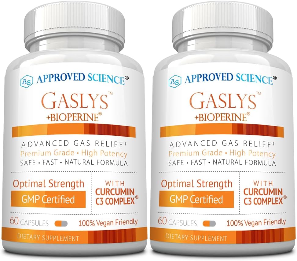 Science® GaslysTM - Soothe Digestive Tract, allège les crampes de gaz et d'estomac - Poudre d'artichaut, gingembre, graines de fenouil - 60 Compte - Paquet de 2
