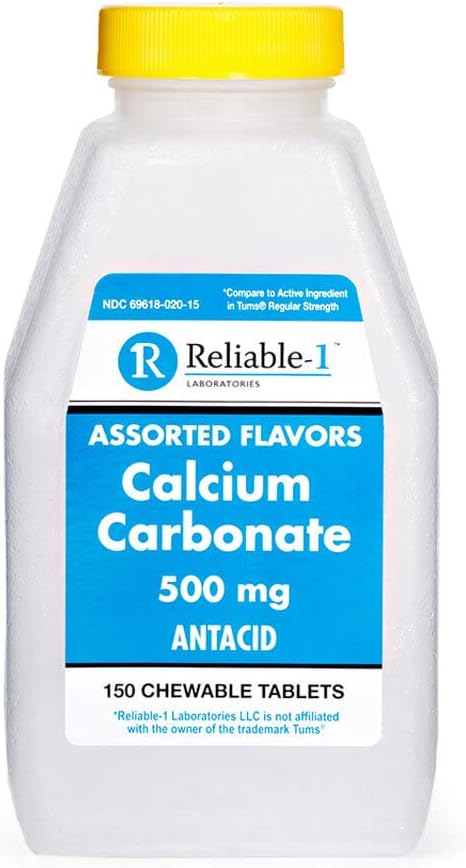 Fiable 1 Carbonate de calcium 500 mg 150 Comprimés (1 bouteille)